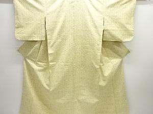 アンティーク　花亀甲模様織り出し十日町紬着物